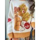 Miss Point Chubby Fox In The Forest Knitted Sweater(2nd Reservation/Full Payment Without Shipping)